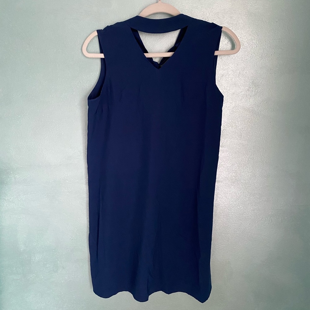 Beautiful Blue Cutout Tie Back Dress